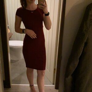 Womens Burgundy Cocktail Dress